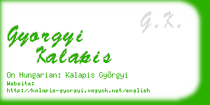 gyorgyi kalapis business card